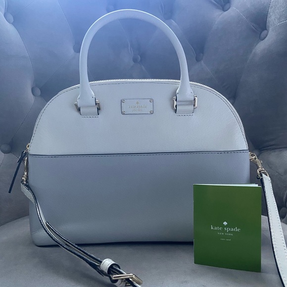 kate spade Handbags - Kate Spade Grove Street Carli Bag White & Grey